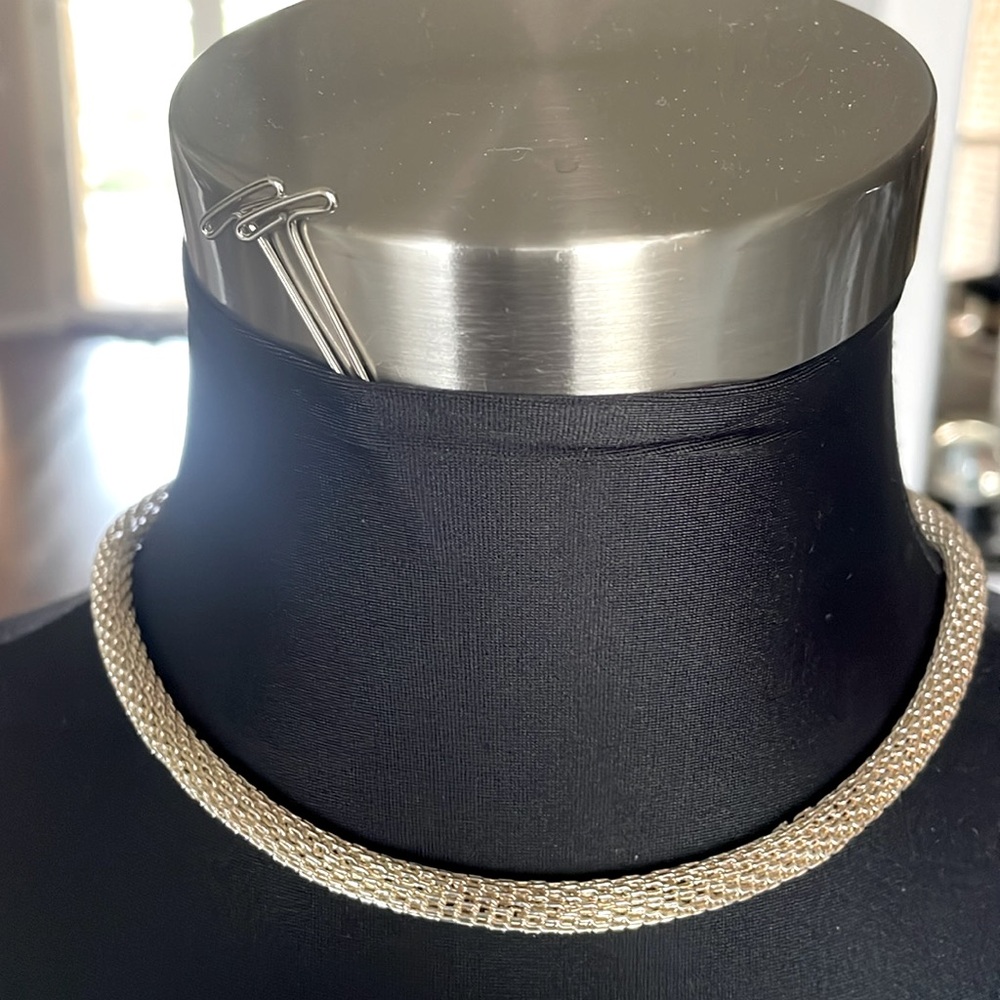 Vintage Sterling 925 mesh necklace